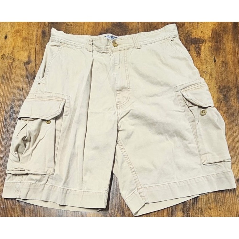 Polo Ralph Lauren Cargo Shorts Casual‎ Outdoor Khaki Beige Men's 32x10